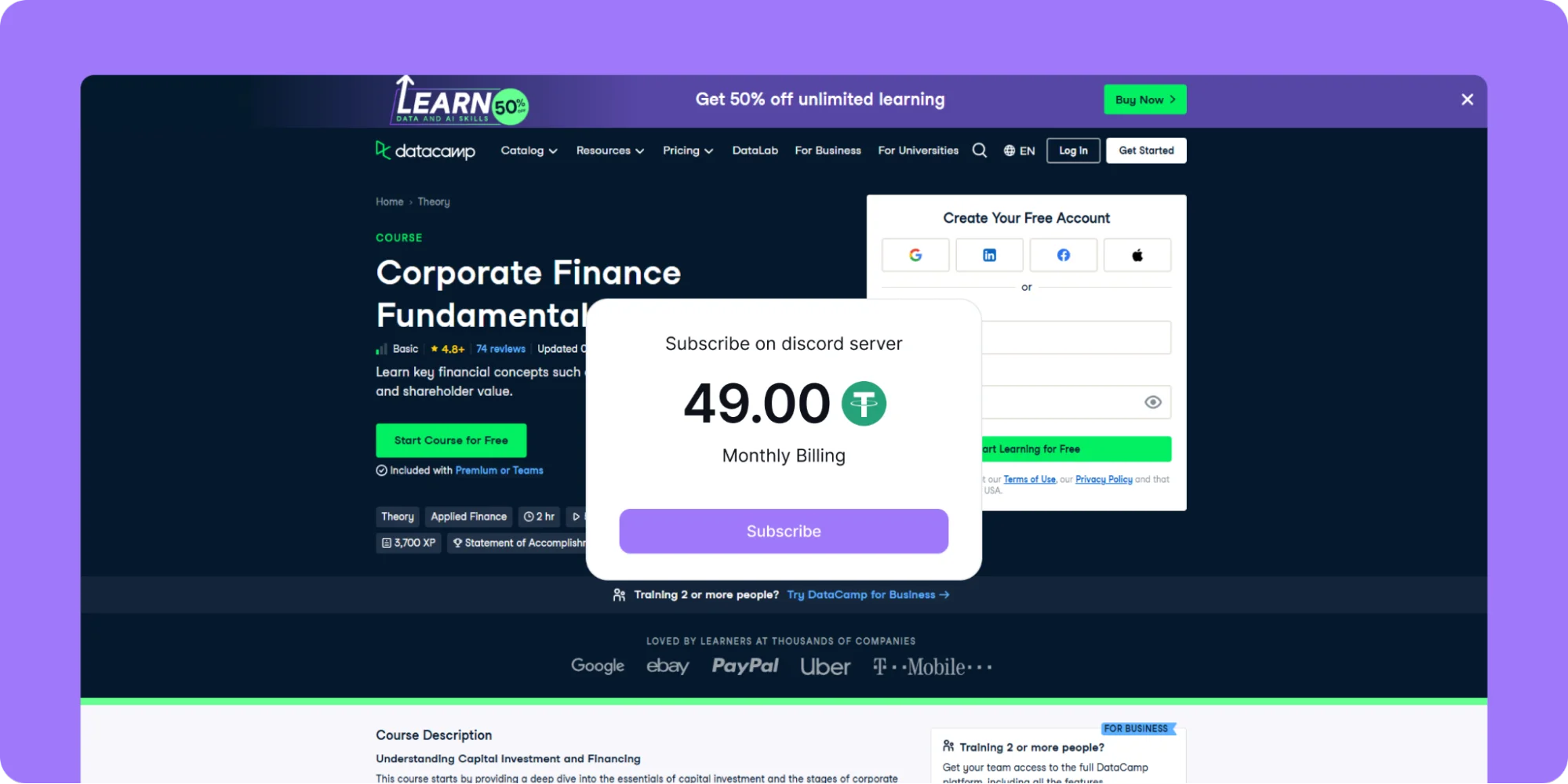 Crypto Subscriptions for Finance Courses Image